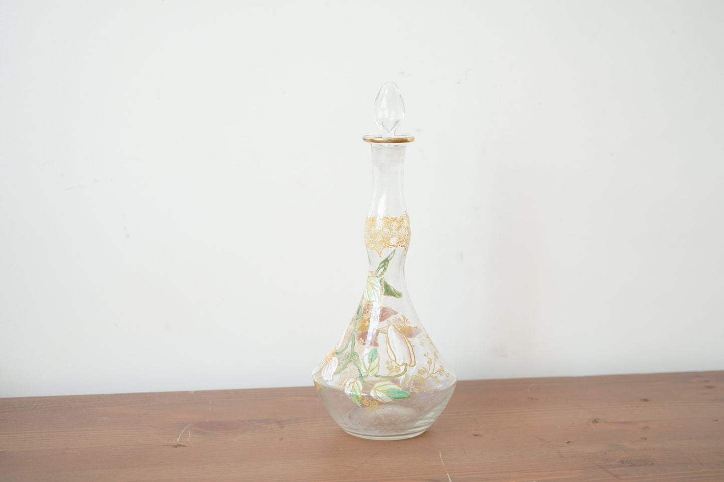 Legras (Fin XIXe siècle) - Carafe à liqueur en verre émaillé