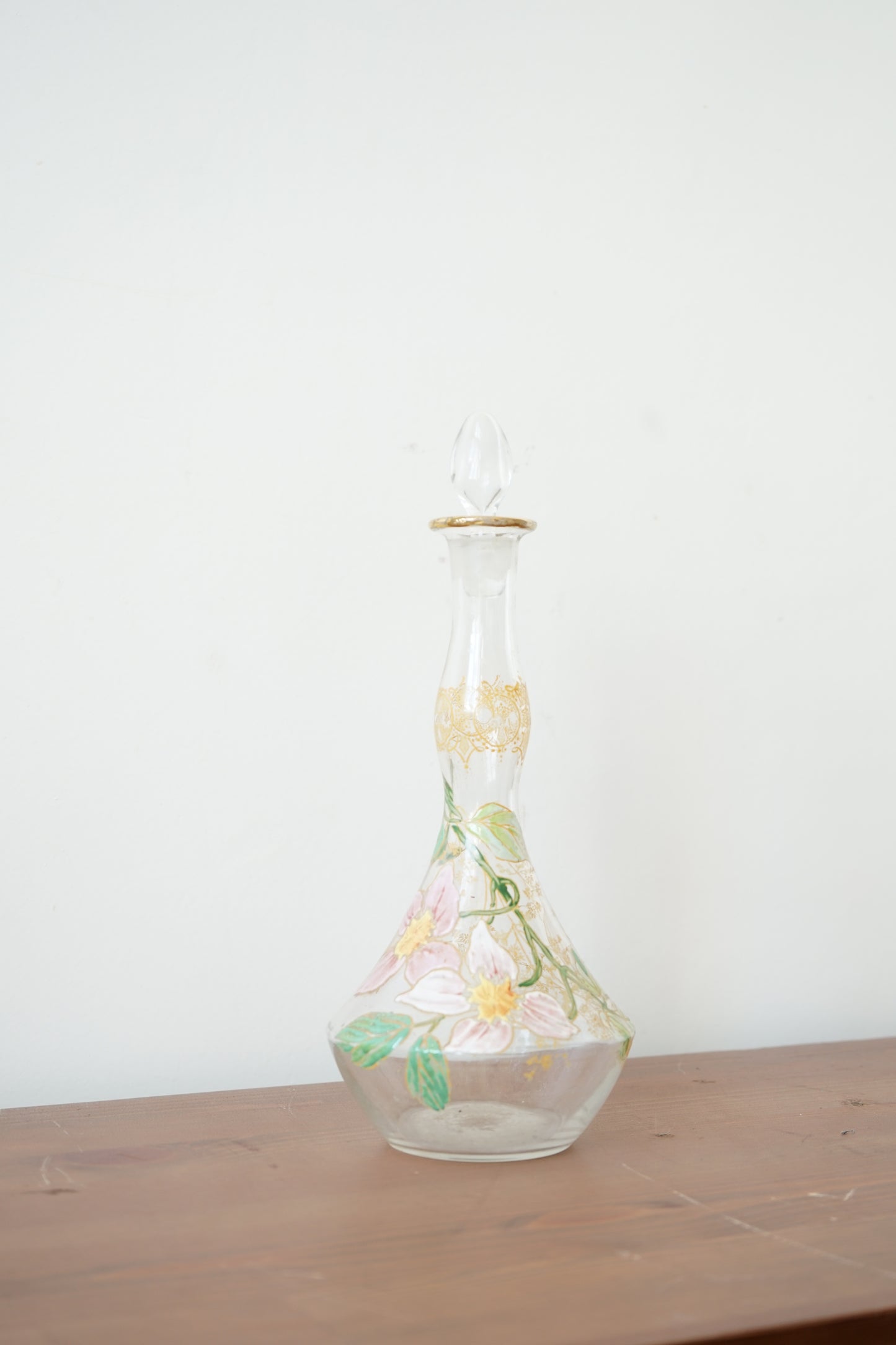 Legras (Fin XIXe siècle) - Carafe à liqueur en verre émaillé