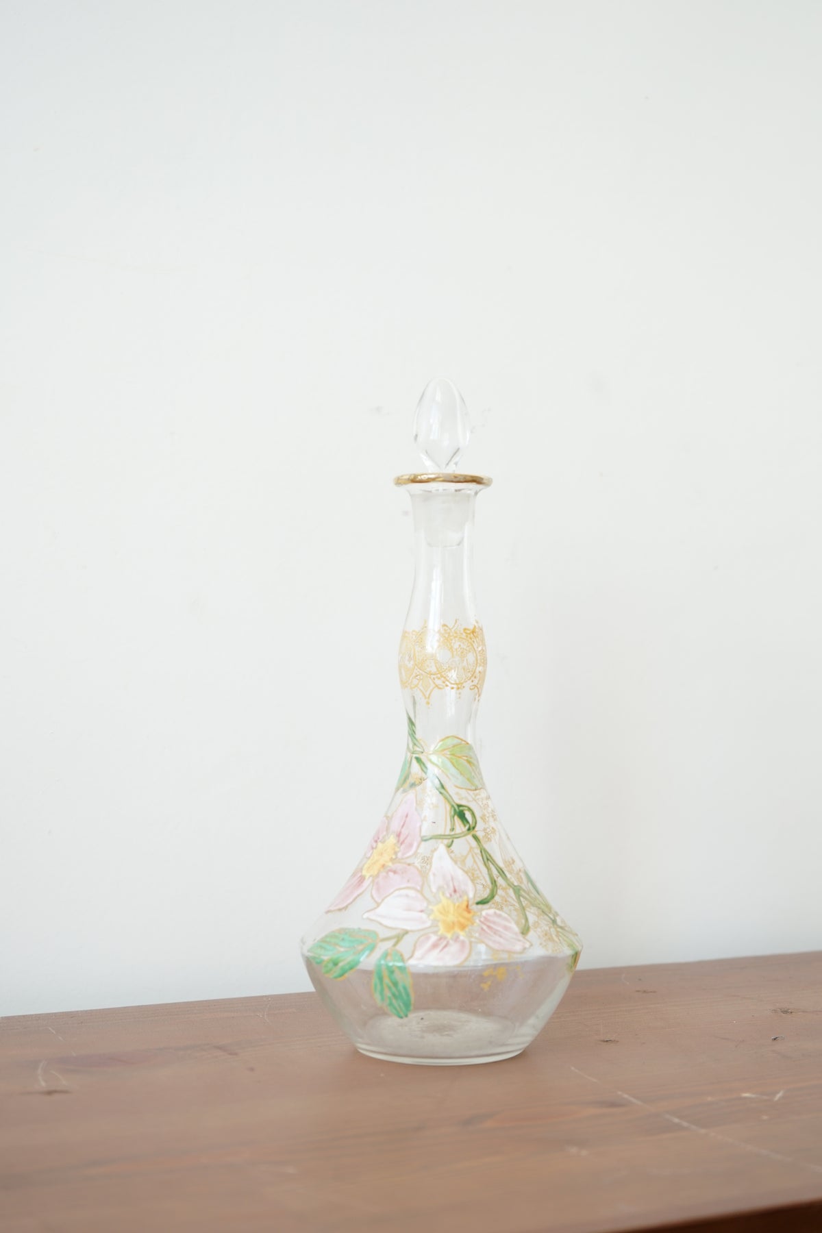 Legras (Fin XIXe siècle) - Carafe à liqueur en verre émaillé