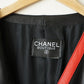 Chanel veste en cuir vintage noire et rouge