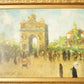 A.Dreqqe "Un dimanche à l'Arc de Triomphe"  Peinture sur bois 1939