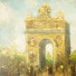 A.Dreqqe "Un dimanche à l'Arc de Triomphe"  Peinture sur bois 1939