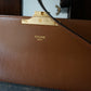 Celine sac à main Triomphe en toile imprimée et veau camel
