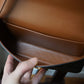 Celine sac à main Triomphe en toile imprimée et veau camel