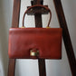 Hermès sac à main vintage modèle brio en cuir cognac