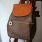 Céline sac à dos en cuir et toile triomphe