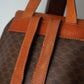 Céline sac à dos en cuir et toile triomphe