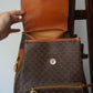 Céline sac à dos en cuir et toile triomphe