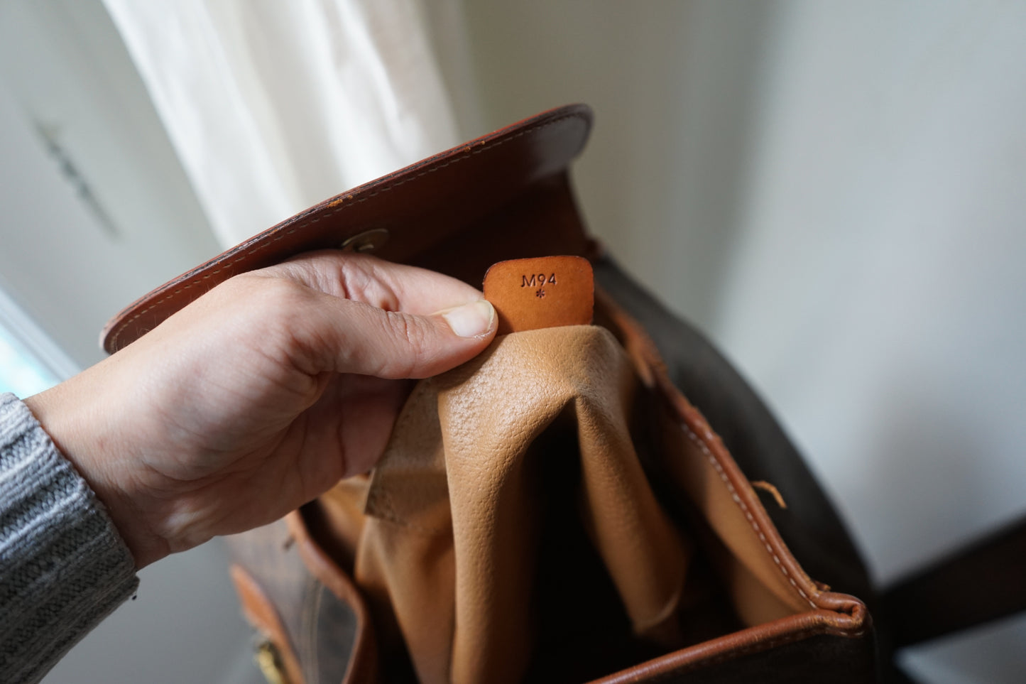 Céline sac à dos en cuir et toile triomphe