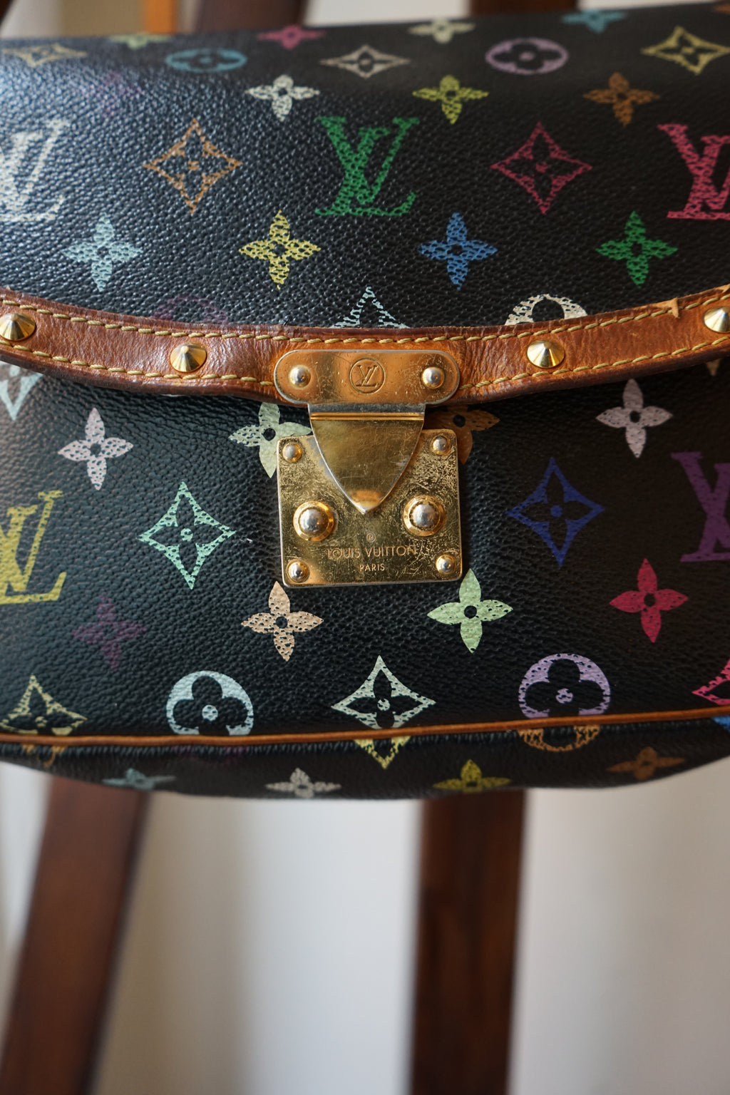 Louis Vuitton x Takashi Murakami sac à main modèle Sologne