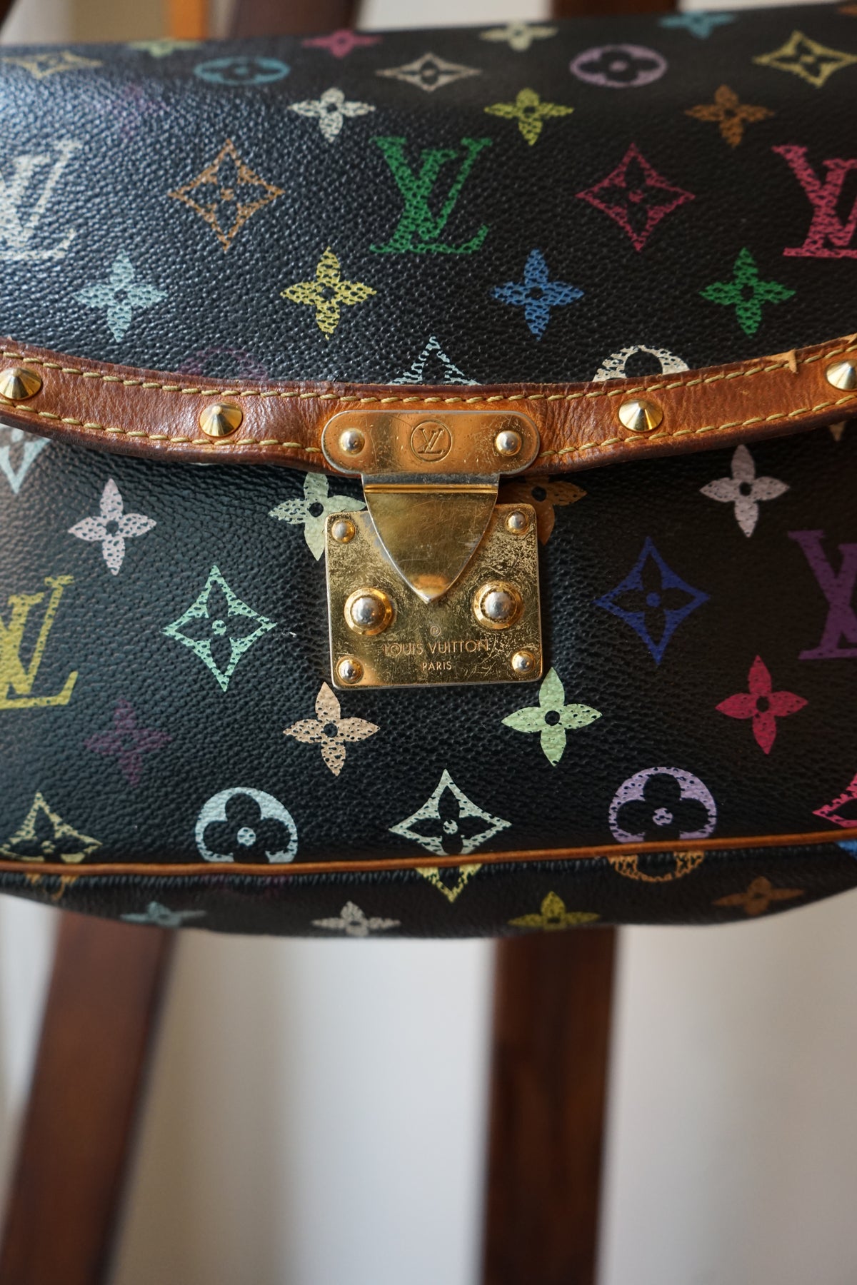 Louis Vuitton x Takashi Murakami sac à main modèle Sologne