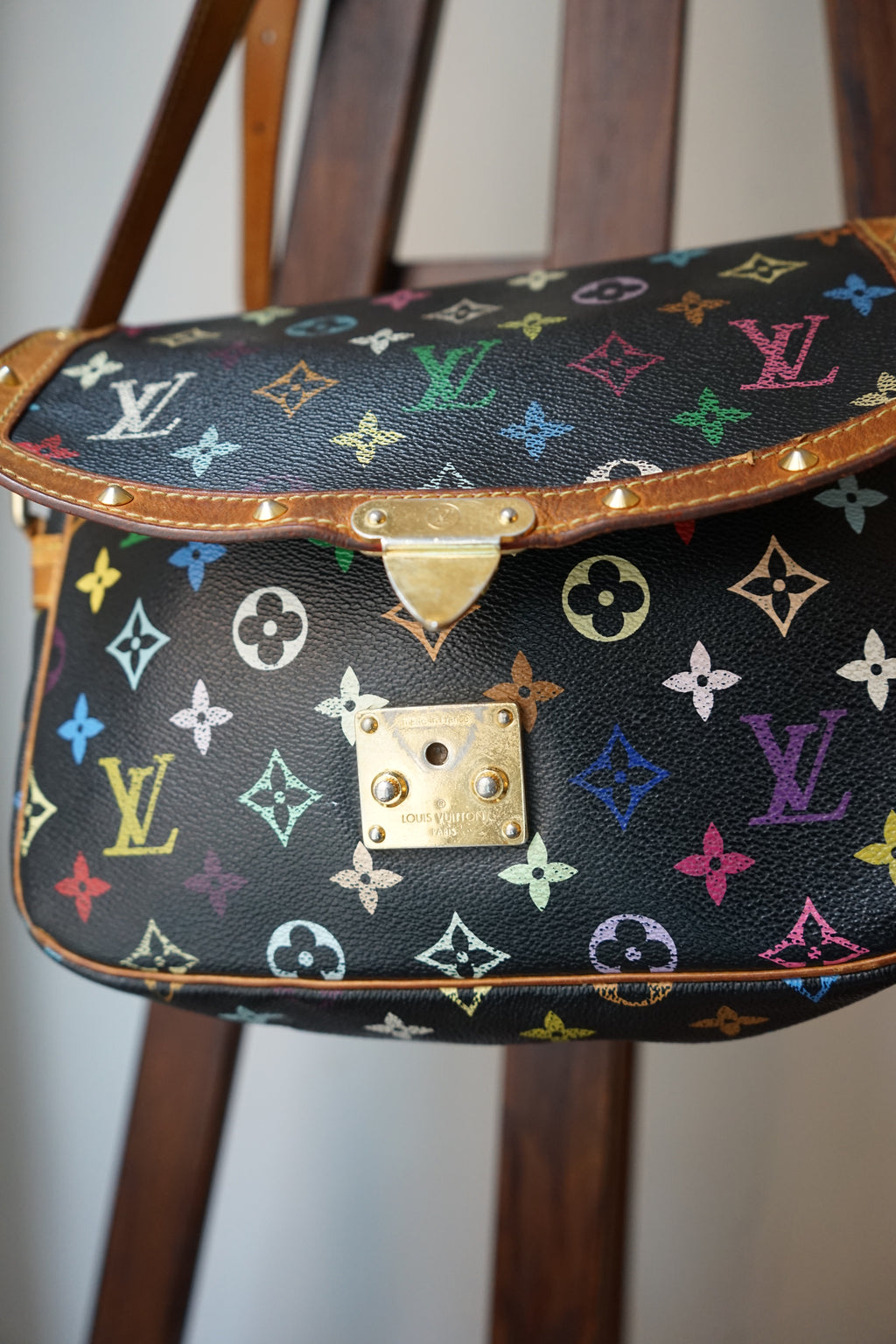 Louis Vuitton x Takashi Murakami sac à main modèle Sologne