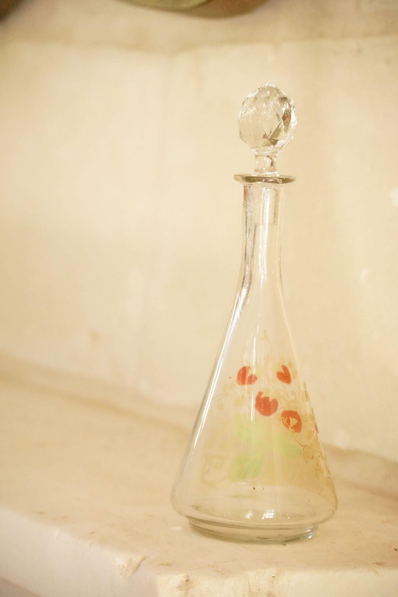 Legras (Fin XIXe siècle) - Carafe à liqueur en verre émaillé