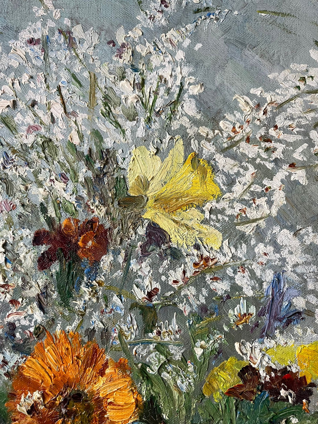 Marc Arnéguy "Nature morte aux fleurs" huile sur toile