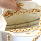 Chanel sac minaudière octogonal en soie et cuir