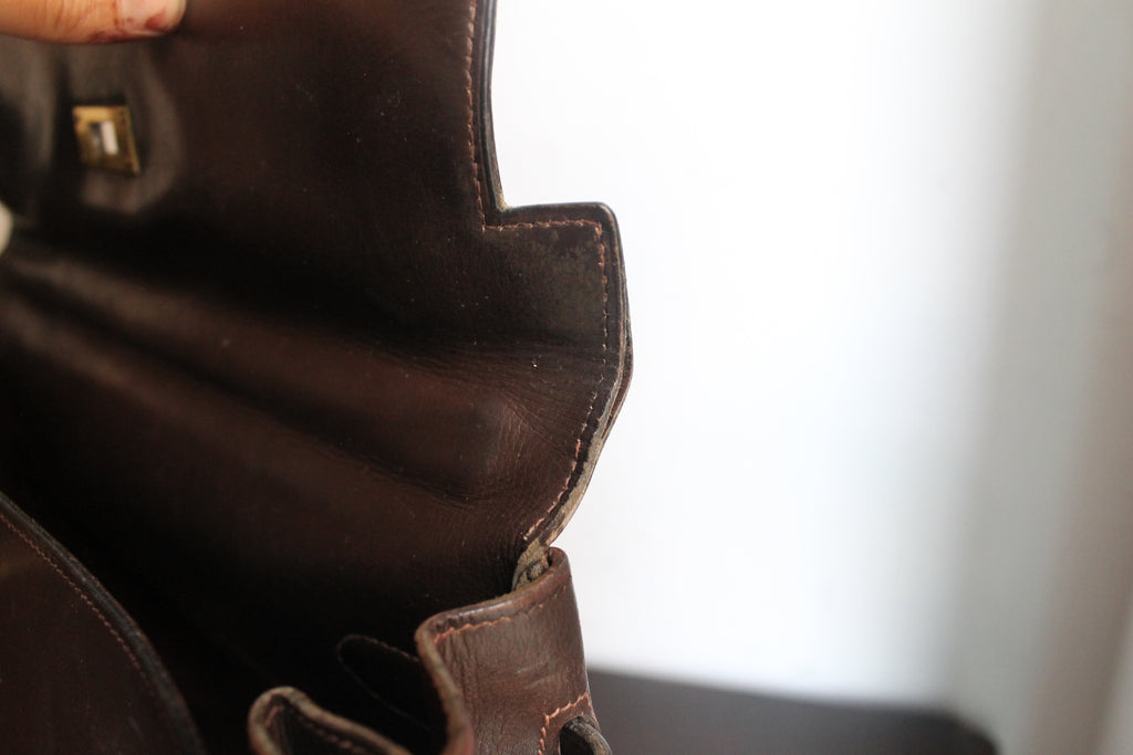 Hermès sac à main modèle Kelly 35 en cuir box marron