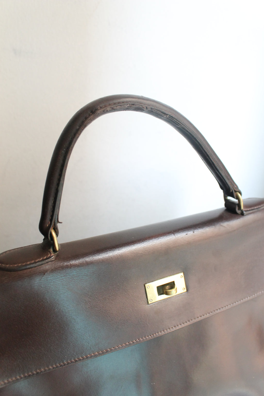 Hermès sac à main modèle Kelly 35 en cuir box marron