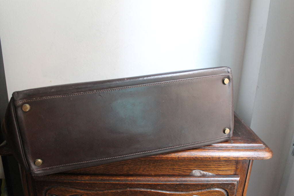 Hermès sac à main modèle Kelly 35 en cuir box marron
