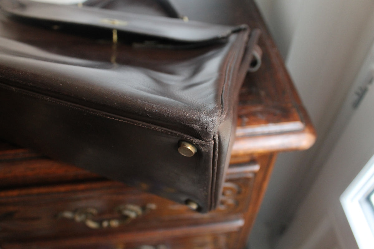 Hermès sac à main modèle Kelly 35 en cuir box marron