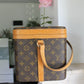 Louis Vuitton vanity rigide en toile et cuir vintage