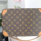 Louis Vuitton vanity rigide en toile et cuir vintage