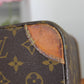 Louis Vuitton vanity rigide en toile et cuir vintage