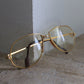 Cartier lunettes modèle Santos plaquées or