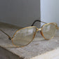 Cartier lunettes modèle Santos plaquées or