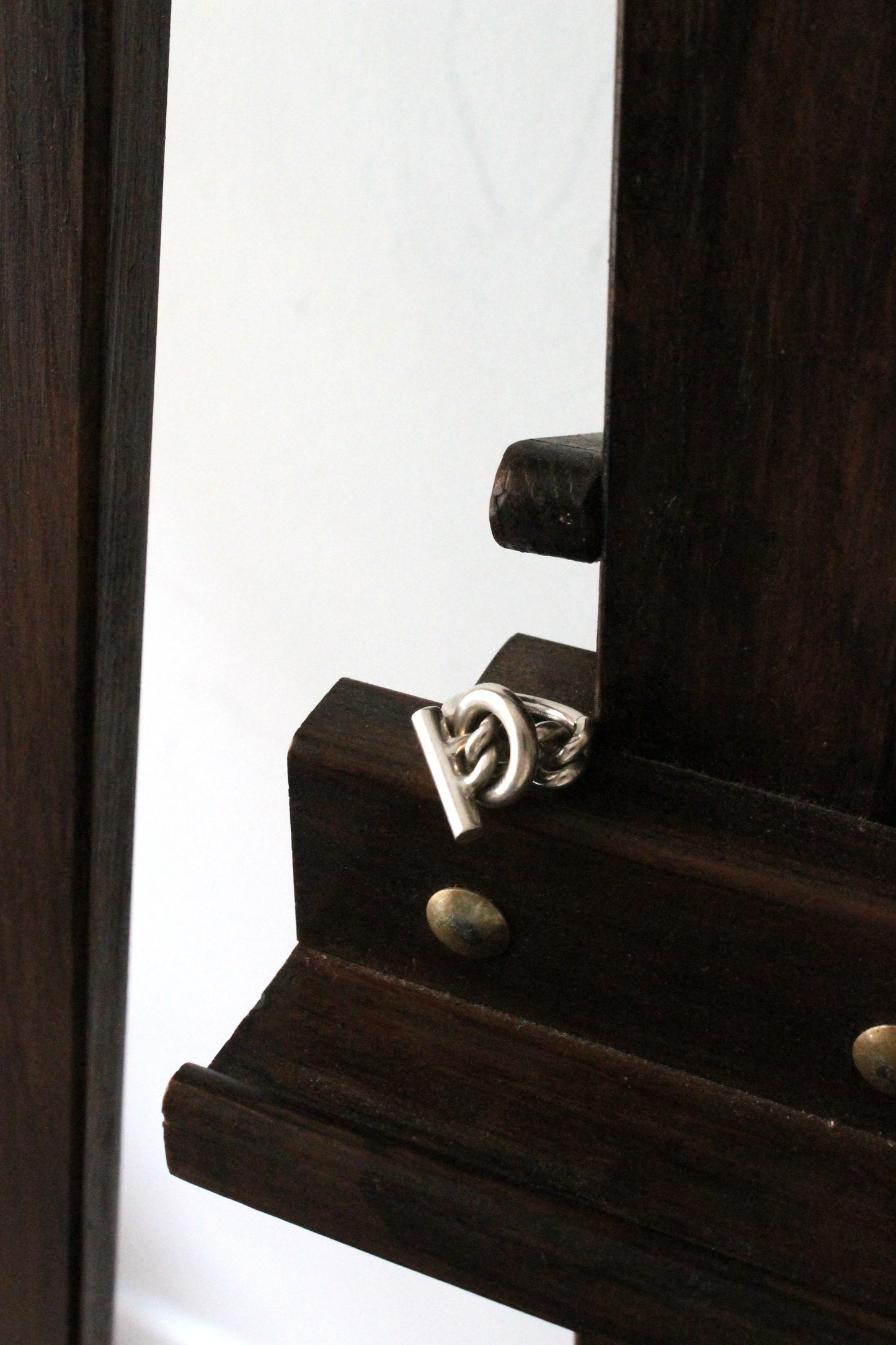 Hermès bague en argent modèle croisette