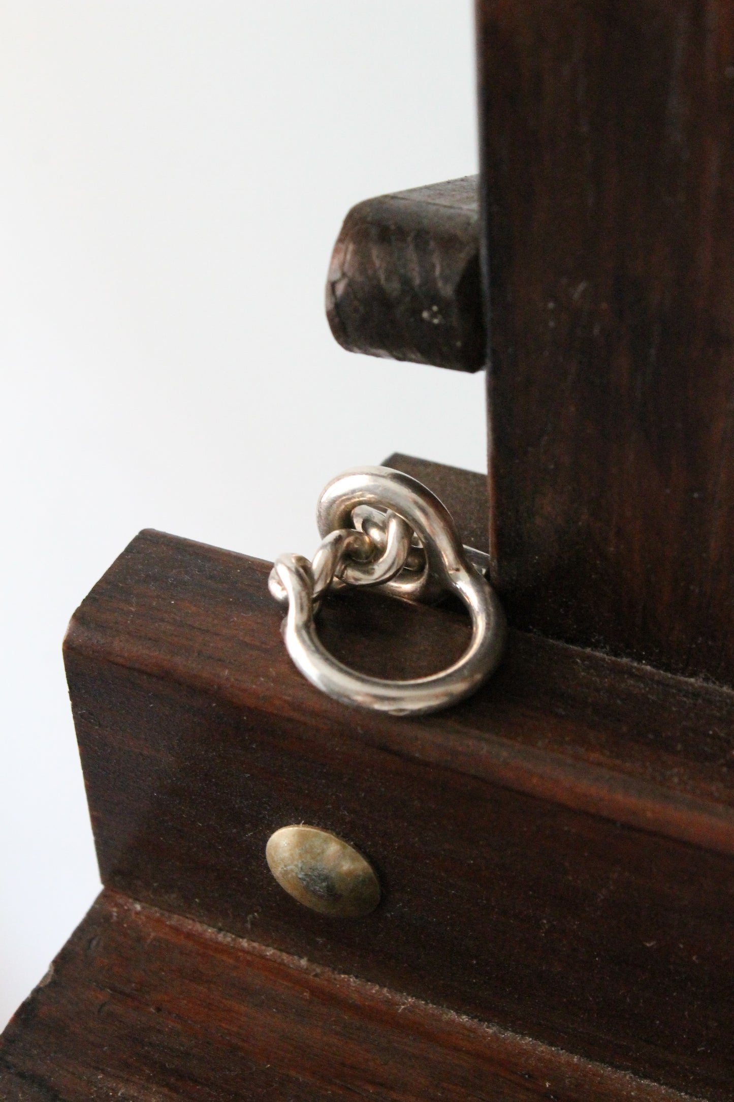 Hermès bague en argent modèle croisette