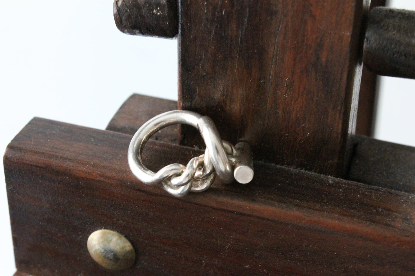 Hermès bague en argent modèle croisette