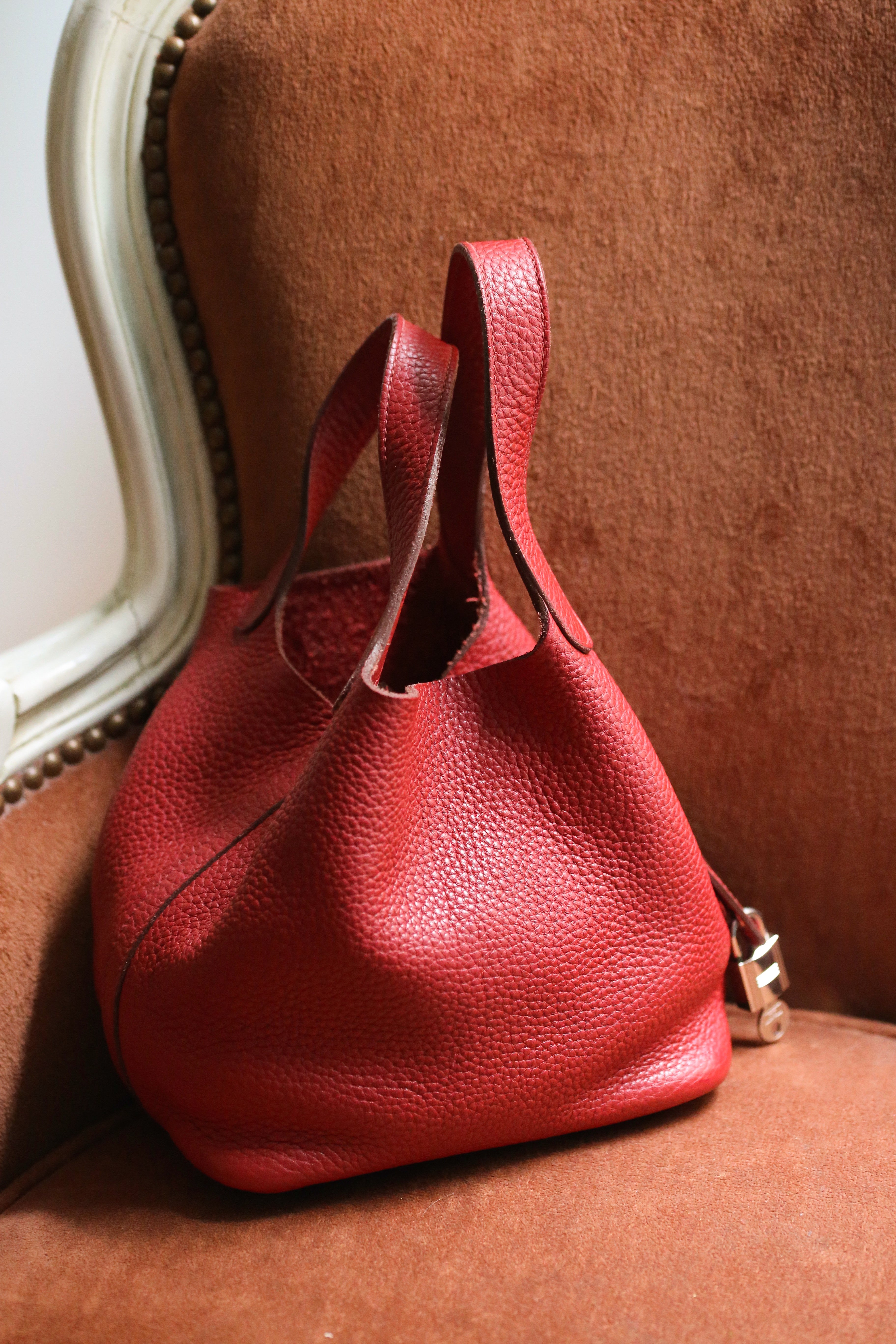 Hermès sac à main modèle picotin 18 en cuir taurillon