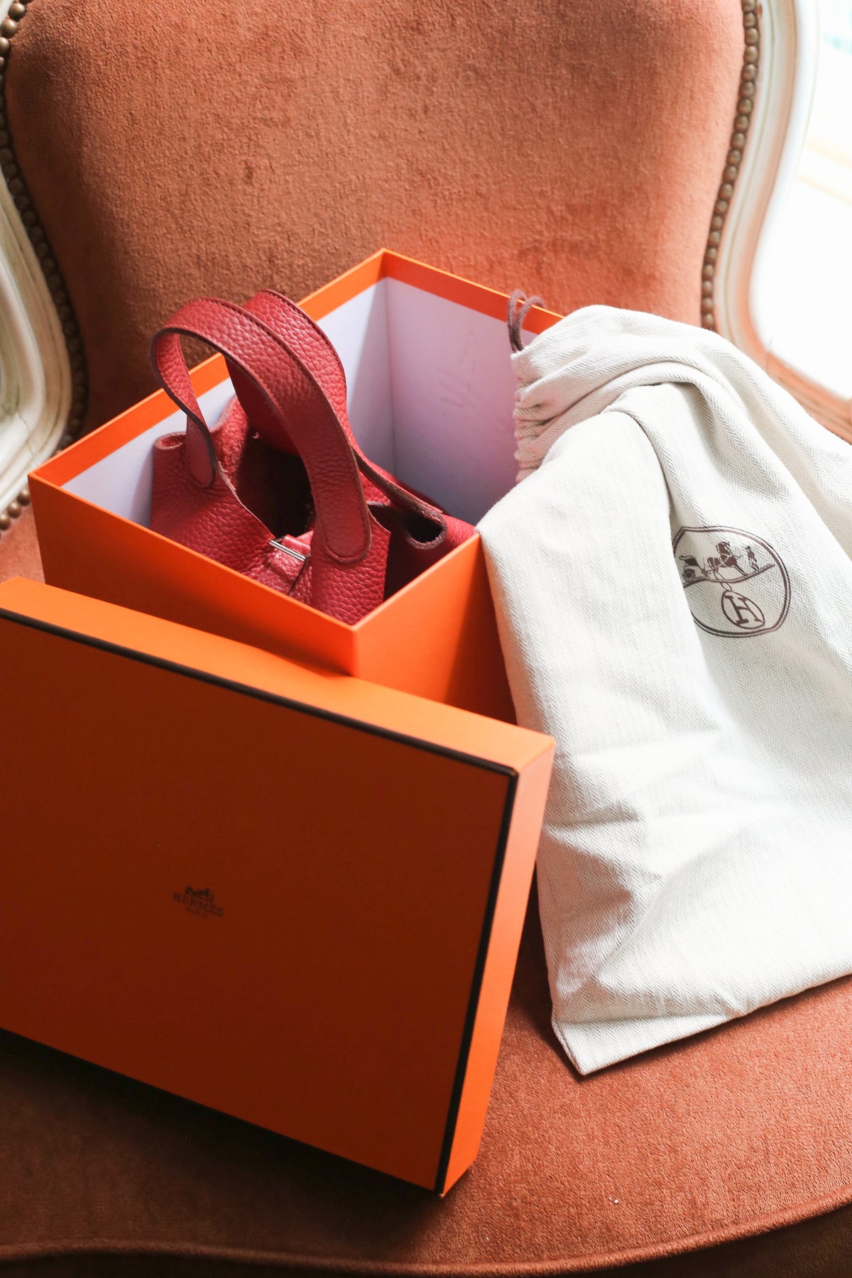 Hermès sac à main modèle picotin 18 en cuir taurillon