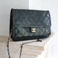 Chanel sac à main vintage en cuir noir