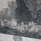 Gravure "La Gondole italienne" de Pierre Duret d'après Vernet XVIIIe siècle
