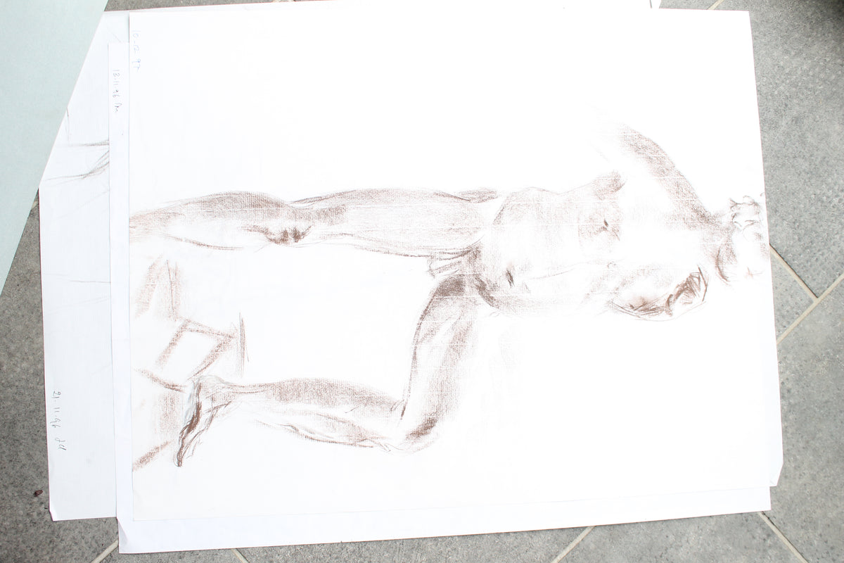 Nicole Clarence lot de 14 dessins (nus féminins) 65 x 50 cm