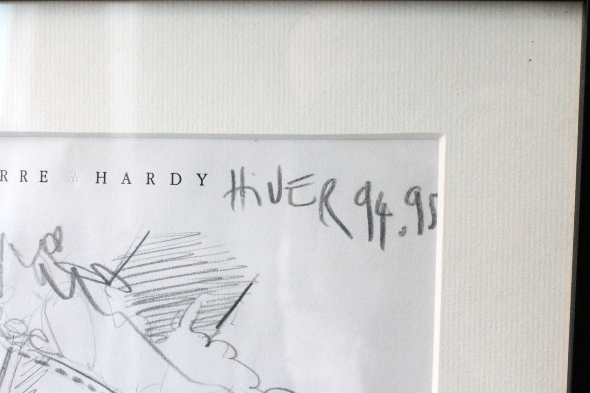 Pierre Hardy croquis d'un gant pour Hermès collection hiver 1994 - 1995