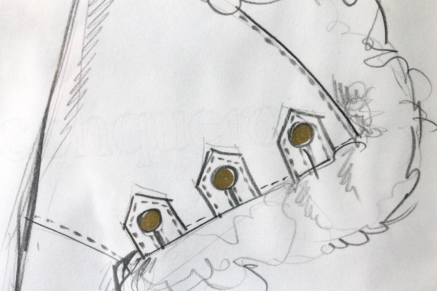Pierre Hardy croquis d'un gant pour Hermès collection hiver 1994 - 1995