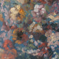 Maurice Legrand peinture sur bois "bouquet de fleurs roses" cadre doré rocaille