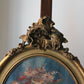 Maurice Legrand peinture sur bois "bouquet de fleurs roses" cadre doré rocaille