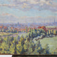 Georges Duvillier (1853 - 1926) "Vue sur la ville" peinture sur toile