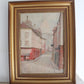 R.Joly "Rue Norvins à Montmartre avec vue sur le Sacré-Cœur" Huile sur toile