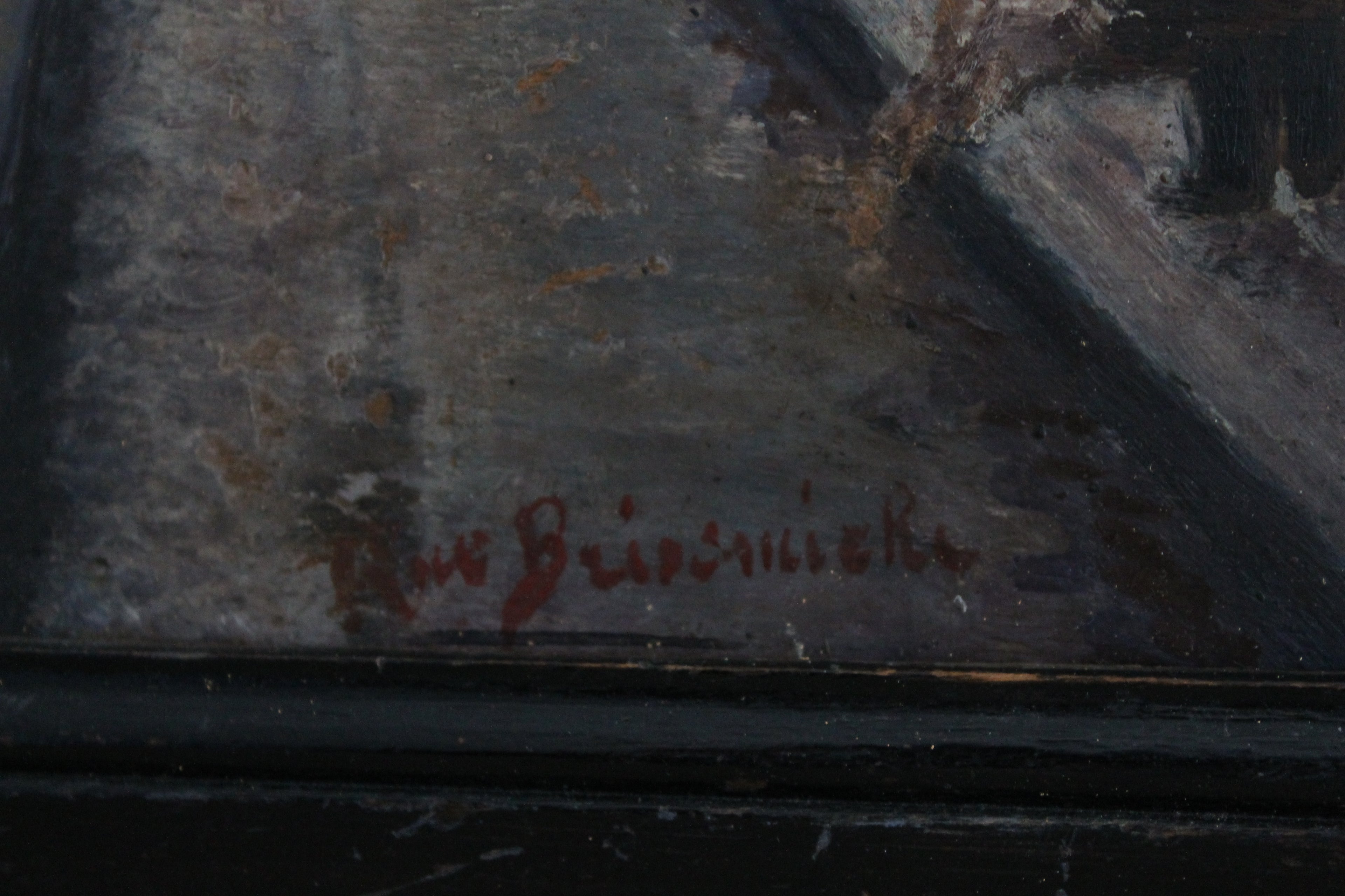 Paire de peinture sur bois représentant des villes parisiennes début XXe siècle