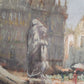 Peinture Huile sur toile "Vu sur la Grand-Place de Bruxelles depuis l'Hôtel de Ville" début XXe siècle