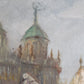 Peinture Huile sur toile "Vu sur la Grand-Place de Bruxelles depuis l'Hôtel de Ville" début XXe siècle