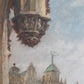 Peinture Huile sur toile "Vu sur la Grand-Place de Bruxelles depuis l'Hôtel de Ville" début XXe siècle