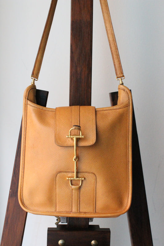 Hermès sac à main modèle Mors en cuir camel