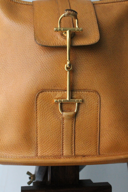 Hermès sac à main modèle Mors en cuir camel