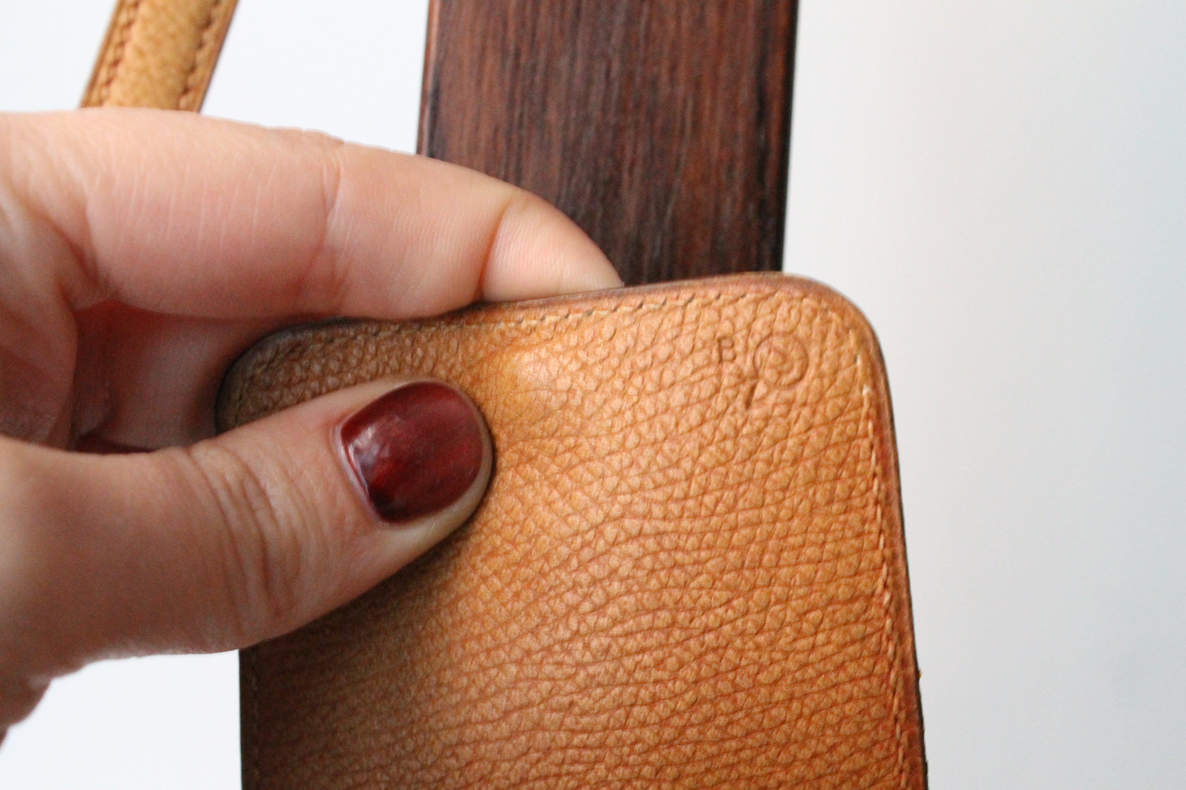 Hermès sac à main modèle Mors en cuir camel