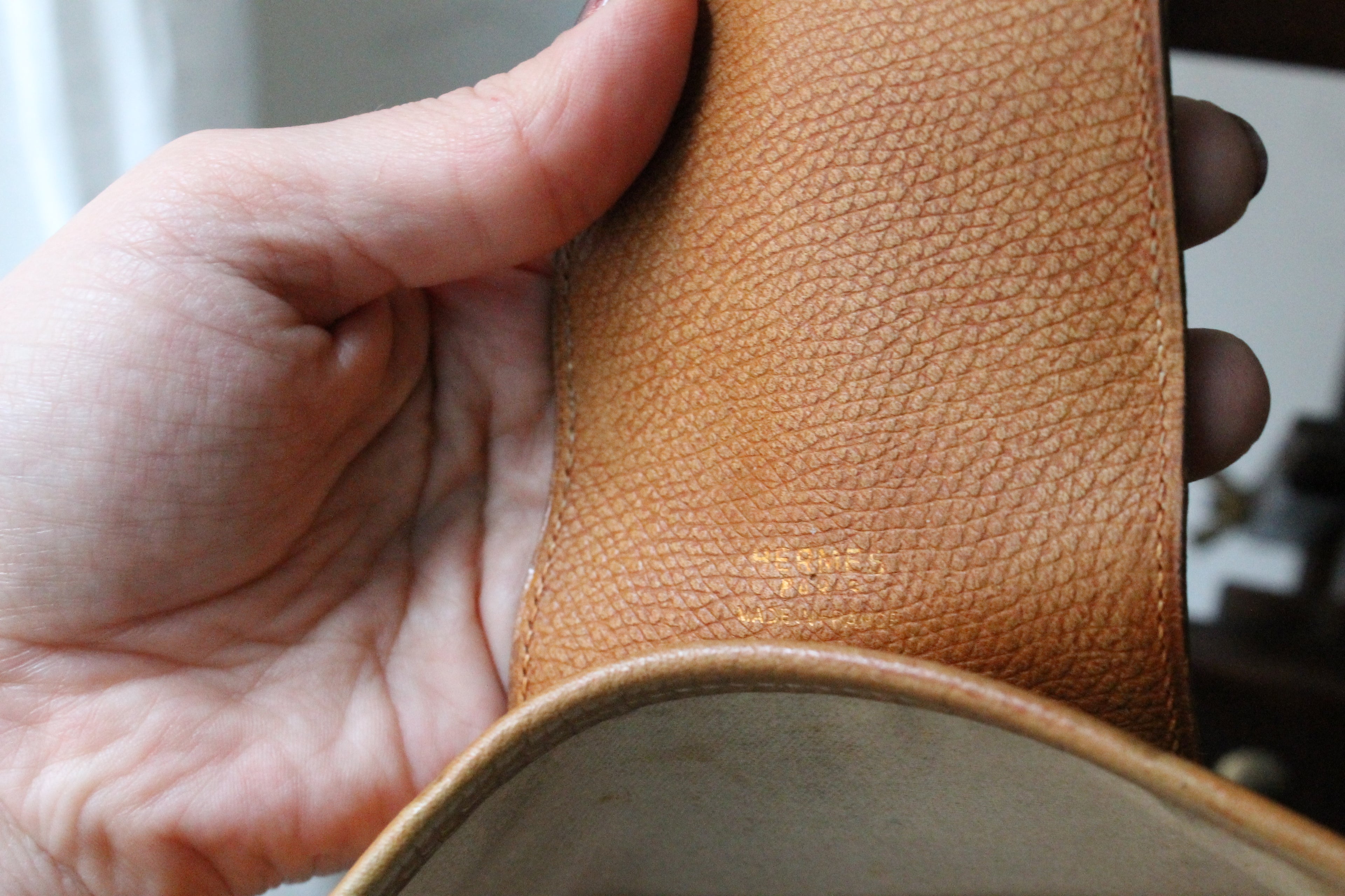 Hermès sac à main modèle Mors en cuir camel